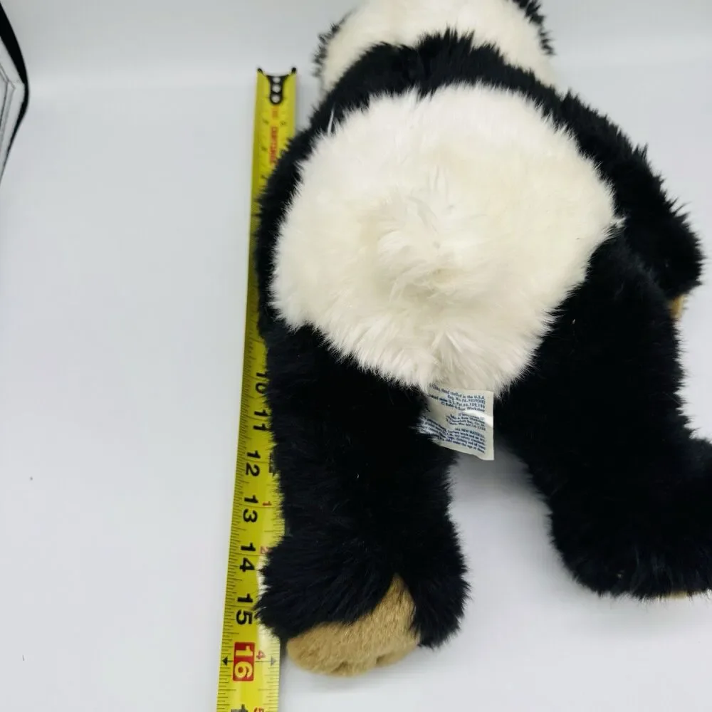 Build a Bear Panda Bear Retired Plush 2010 Stuffed Animal Black White 15” FS